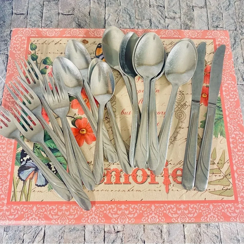 Oneida Vintage Stainless Steel Flatware Set of Replacement Pieces Mixed Set